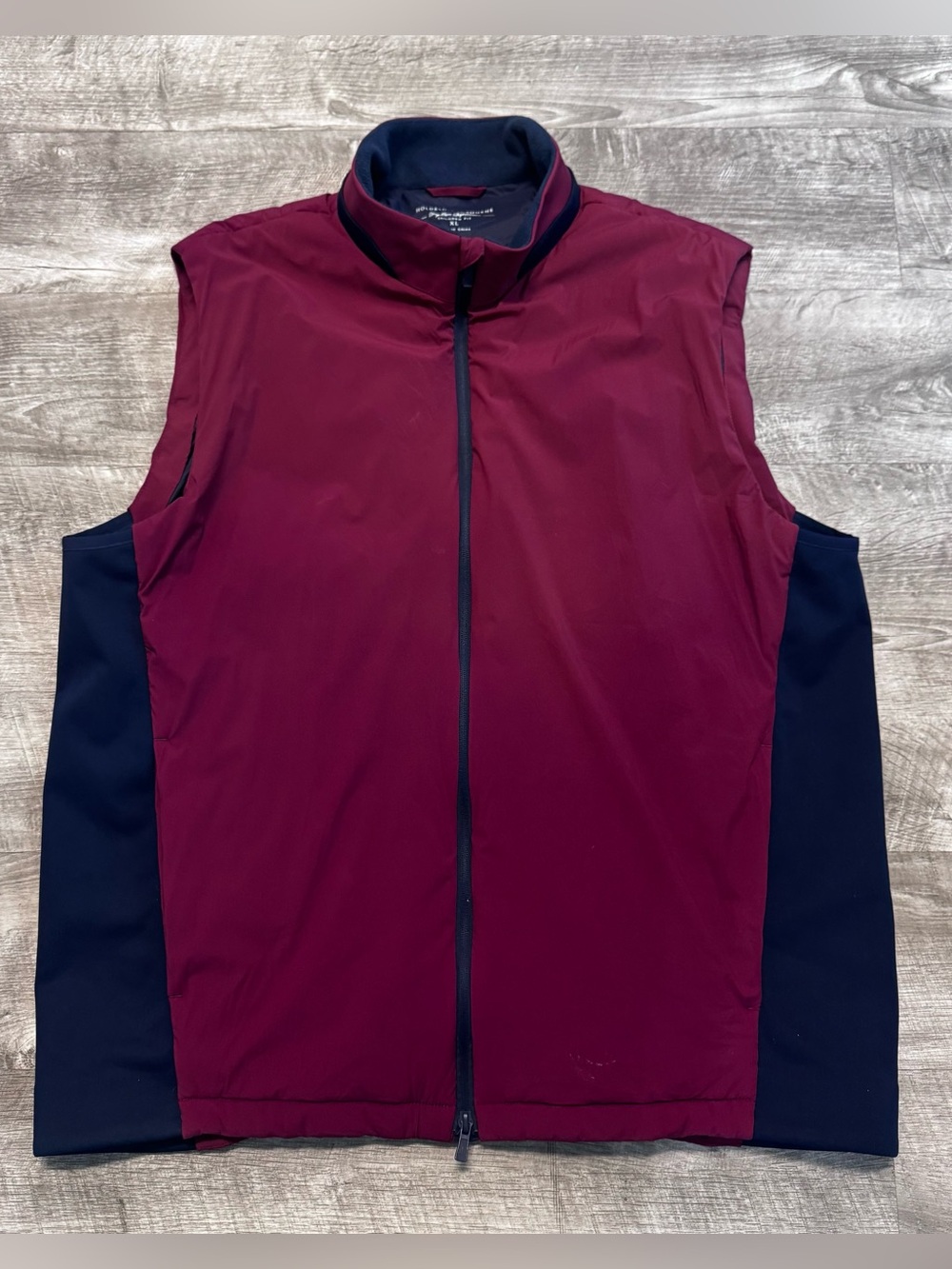 Holderness & Bourne The King Vest Claret Red Navy Blue Mens Sz. XL